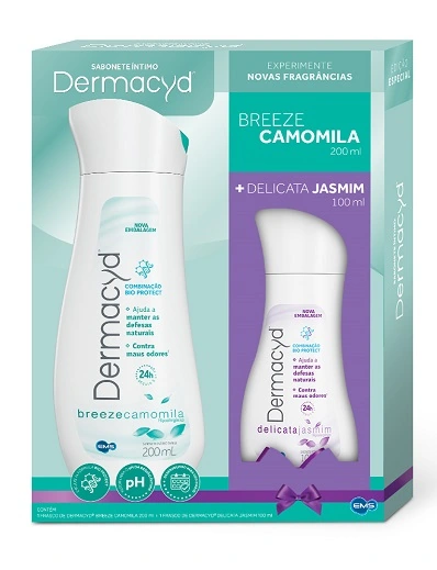 Kit Dermacyd Sabonete Liq Intimo Breeze 200ml Delicata 100ml Un