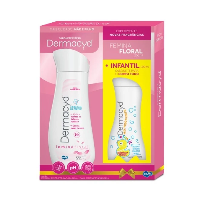 Kit Sab Intimo Liq Dermacyd Femina 200ml Delicata 100ml