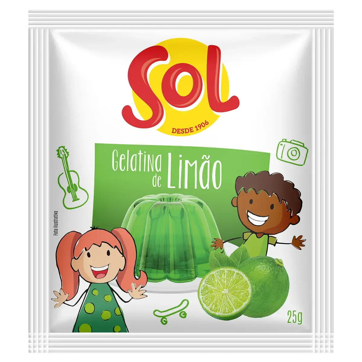 Gelatina Pó Limão Sol Caixa 20g