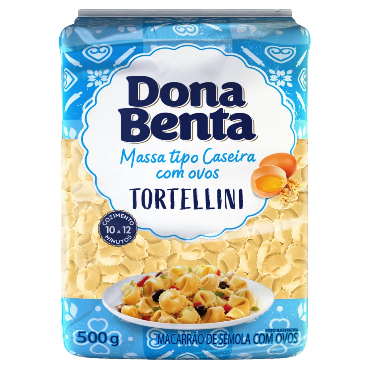 Macarrão De Sêmola Com Ovos Caseiro Tortellini Dona Benta Pacote 500g