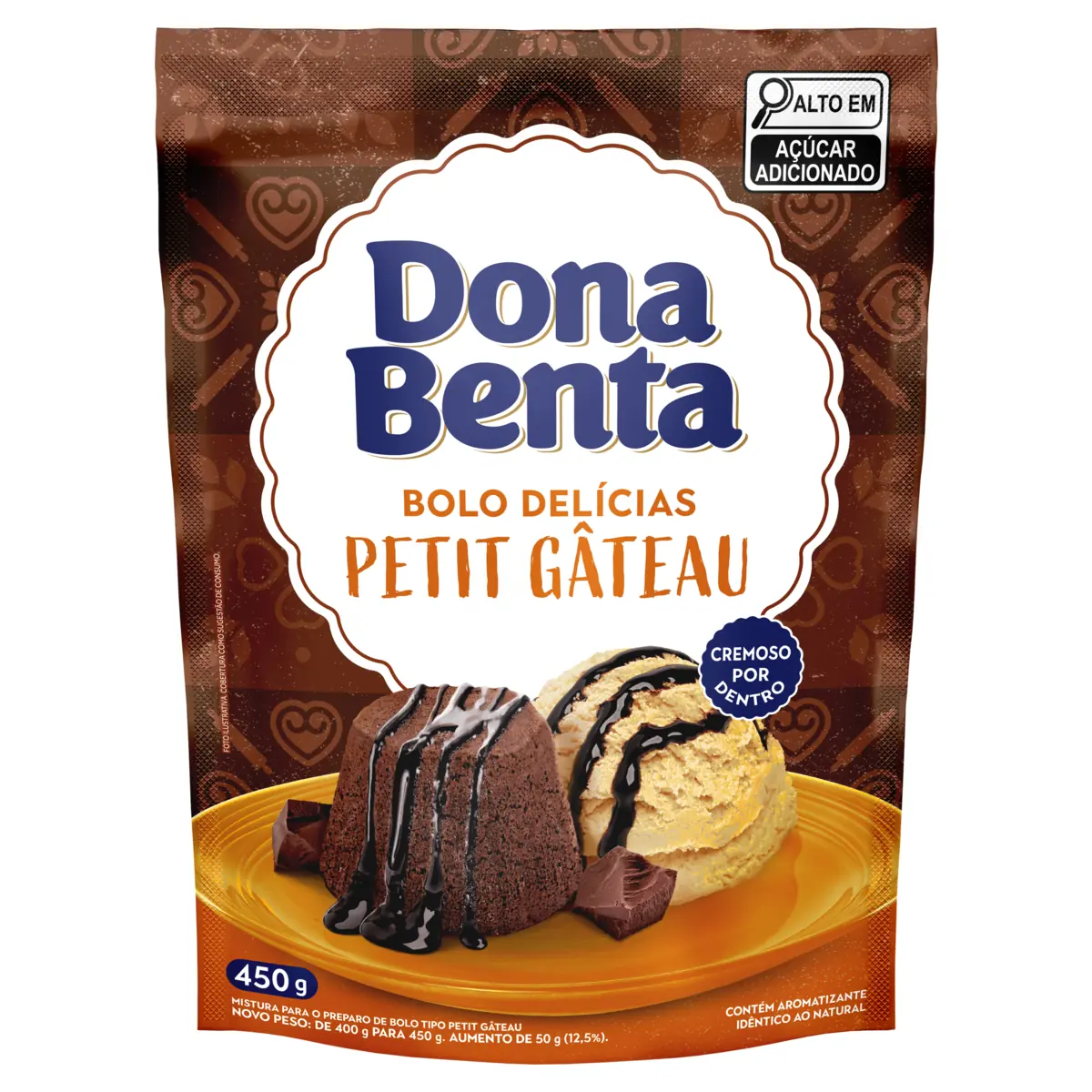 Mist Bolo Dona Benta Petit Gateau Pct 450g