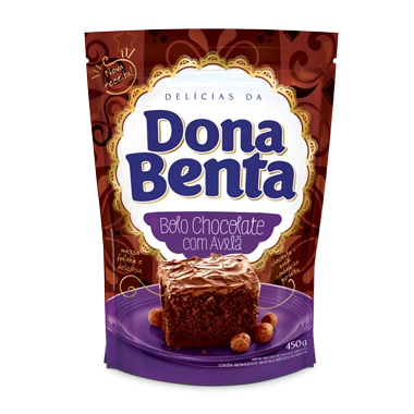 Mistura Para Bolo Chocolate Com Avelã Dona Benta Sachê 450g