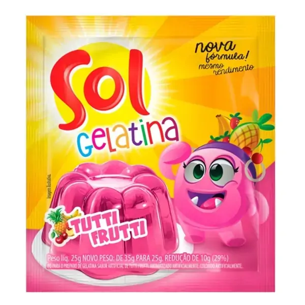 Gelatina Sol Tutifruti Sch 25g