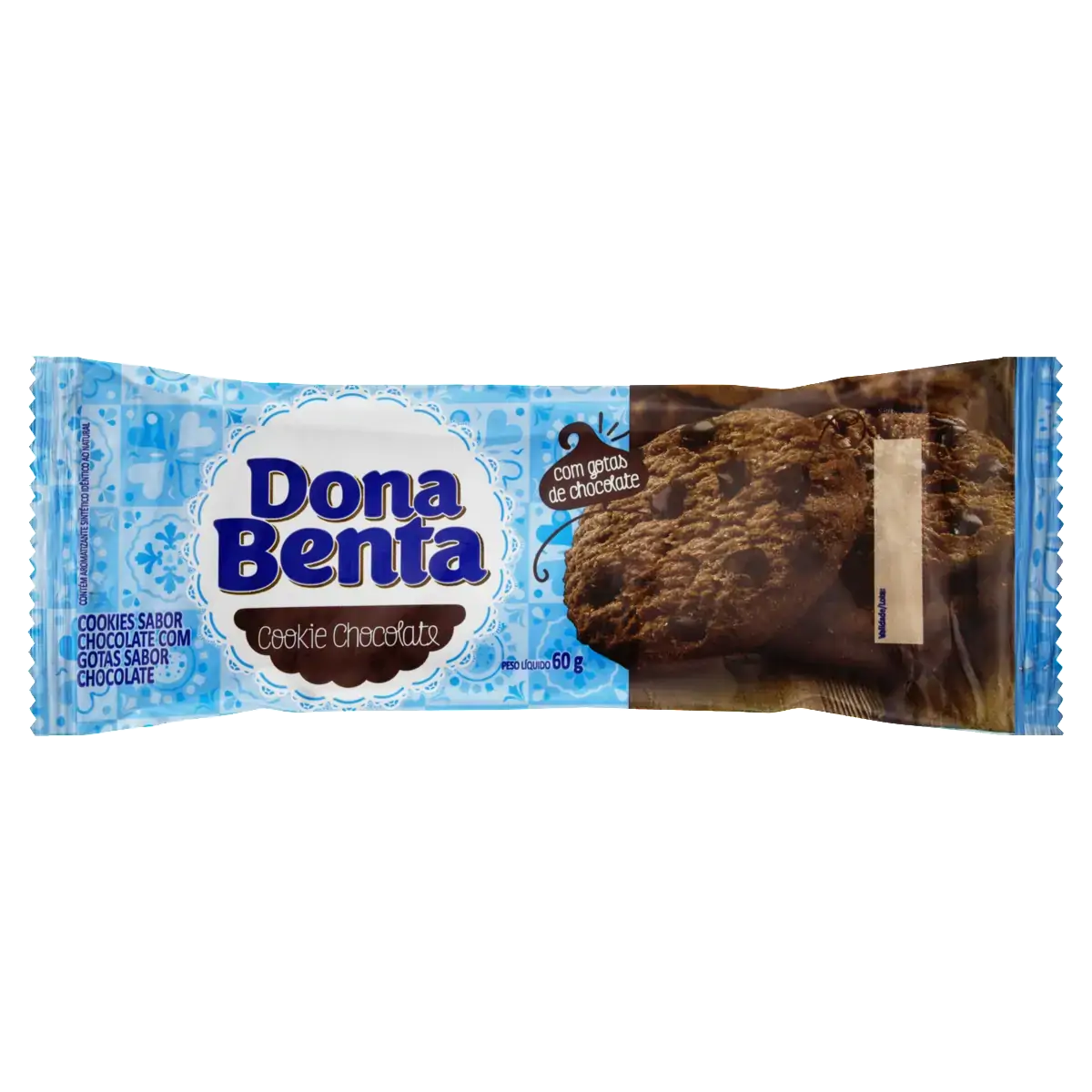 Biscoito Cookie Chocolate Com Gotas De Chocolate Dona Benta Pacote 60g
