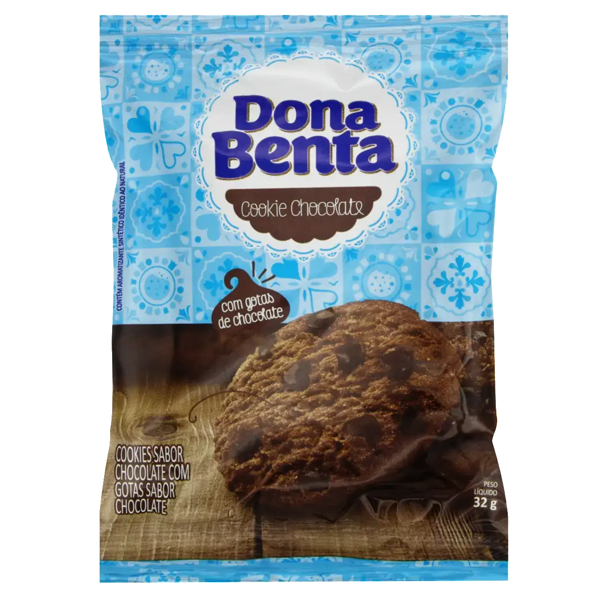 Biscoito Cookie Chocolate Com Gotas De Chocolate Dona Benta Pacote 32g