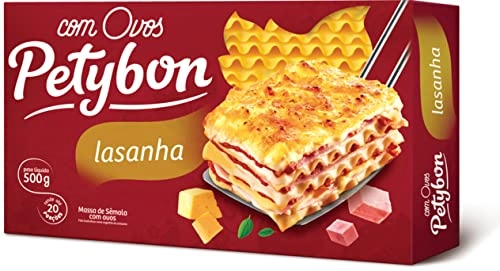 Massa De Sêmola Com Ovos Para Lasanha Petybon Caixa 500g
