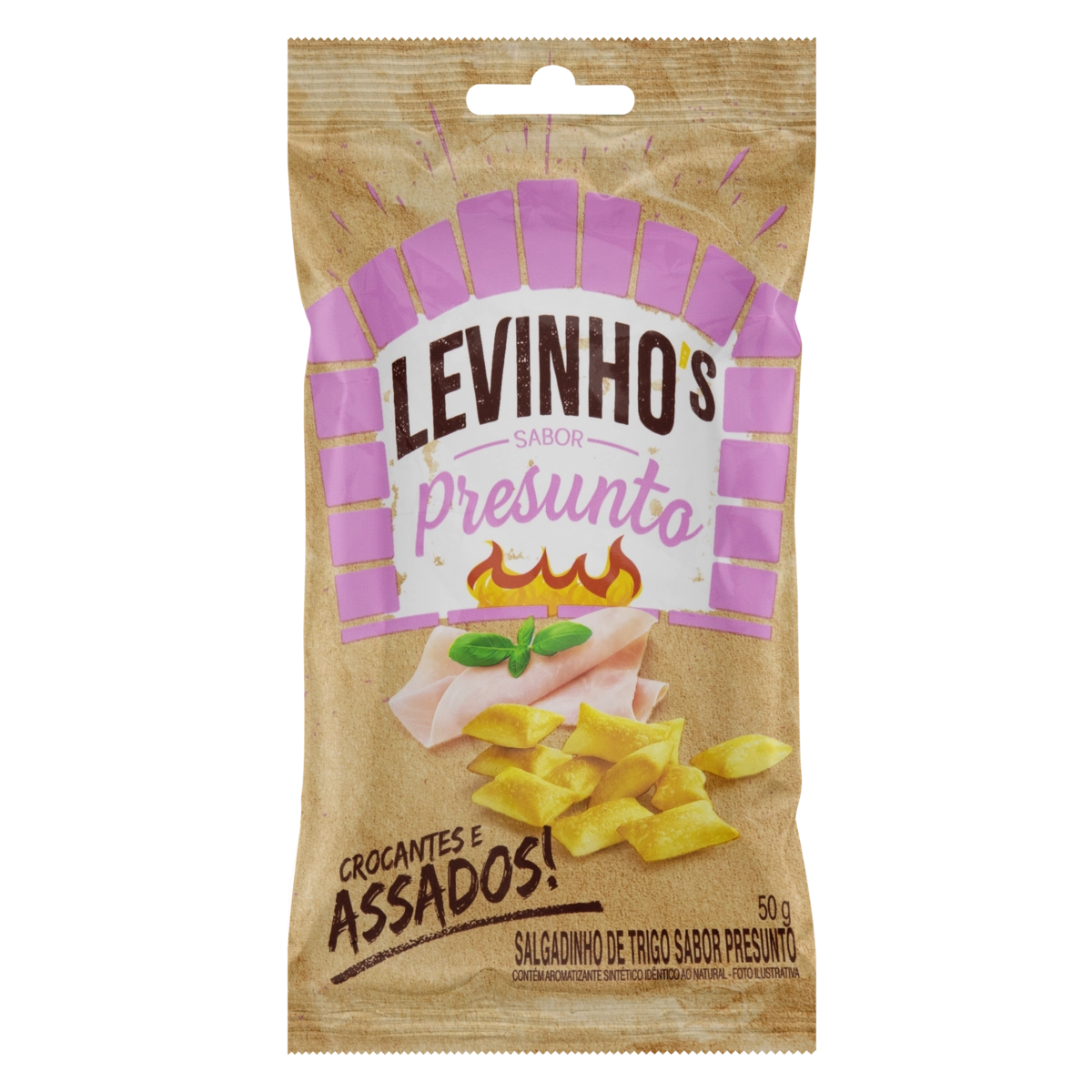 Salgadinho De Trigo Presunto Levinhos Pacote 50g