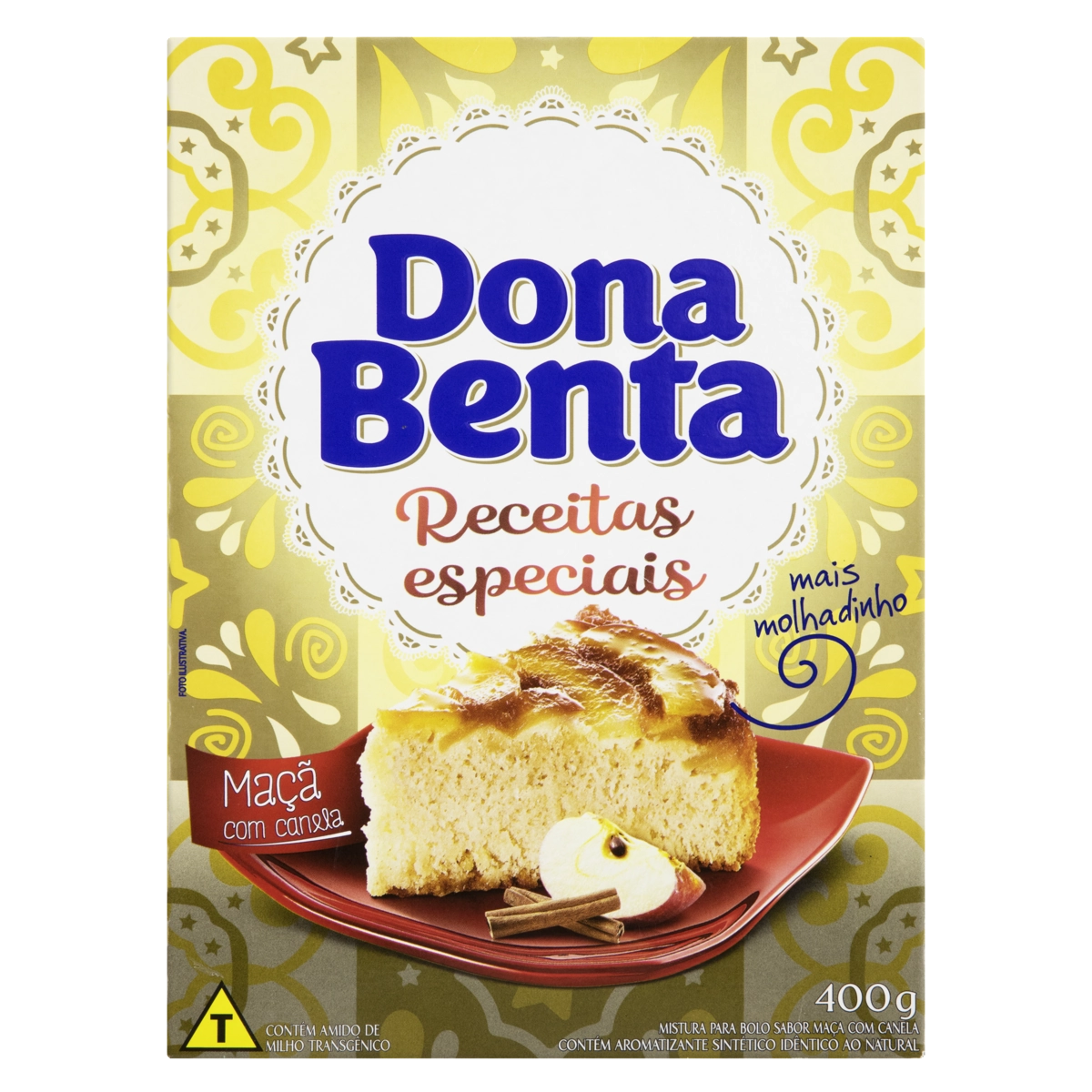 Mistura Para Bolo Maçã Com Canela Dona Benta Receitas Especiais Caixa 400g