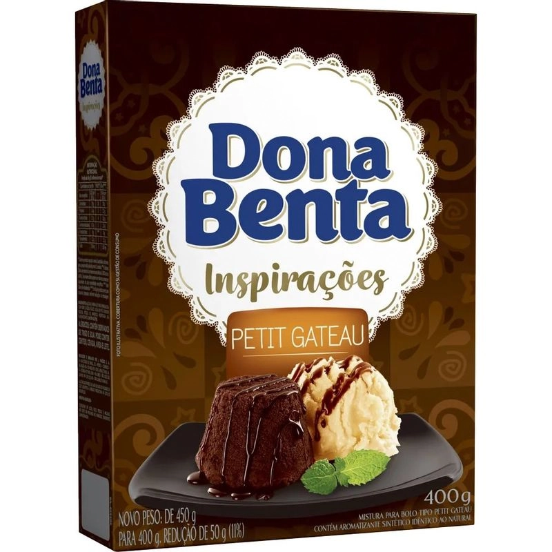Mistura Para Bolo Petit Gâteau Dona Benta Inspirações Caixa 400g