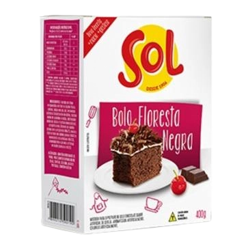 Mistura Para Bolo Floresta Negra Sol Caixa 400g