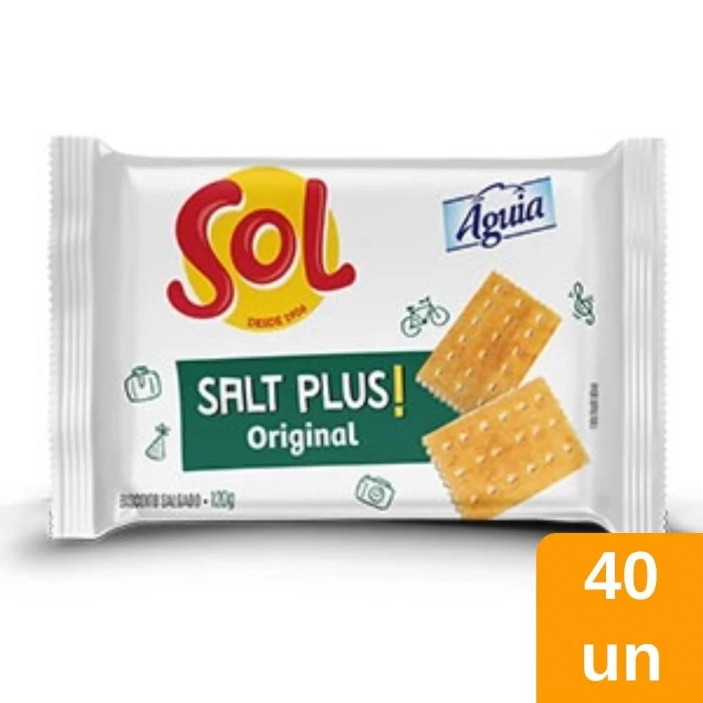 Biscoito Original Sol Salt Plus Pacote 120g