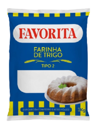 Farinha De Trigo Tipo 2 Favorita Pacote 1kg