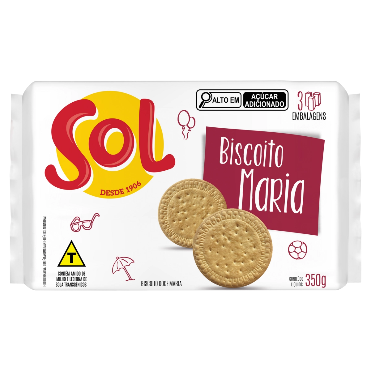 Biscoito Maria Sol Pacote 350g