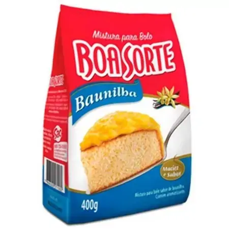 Mistura Para Bolo Baunilha Boa Sorte Pacote 400g