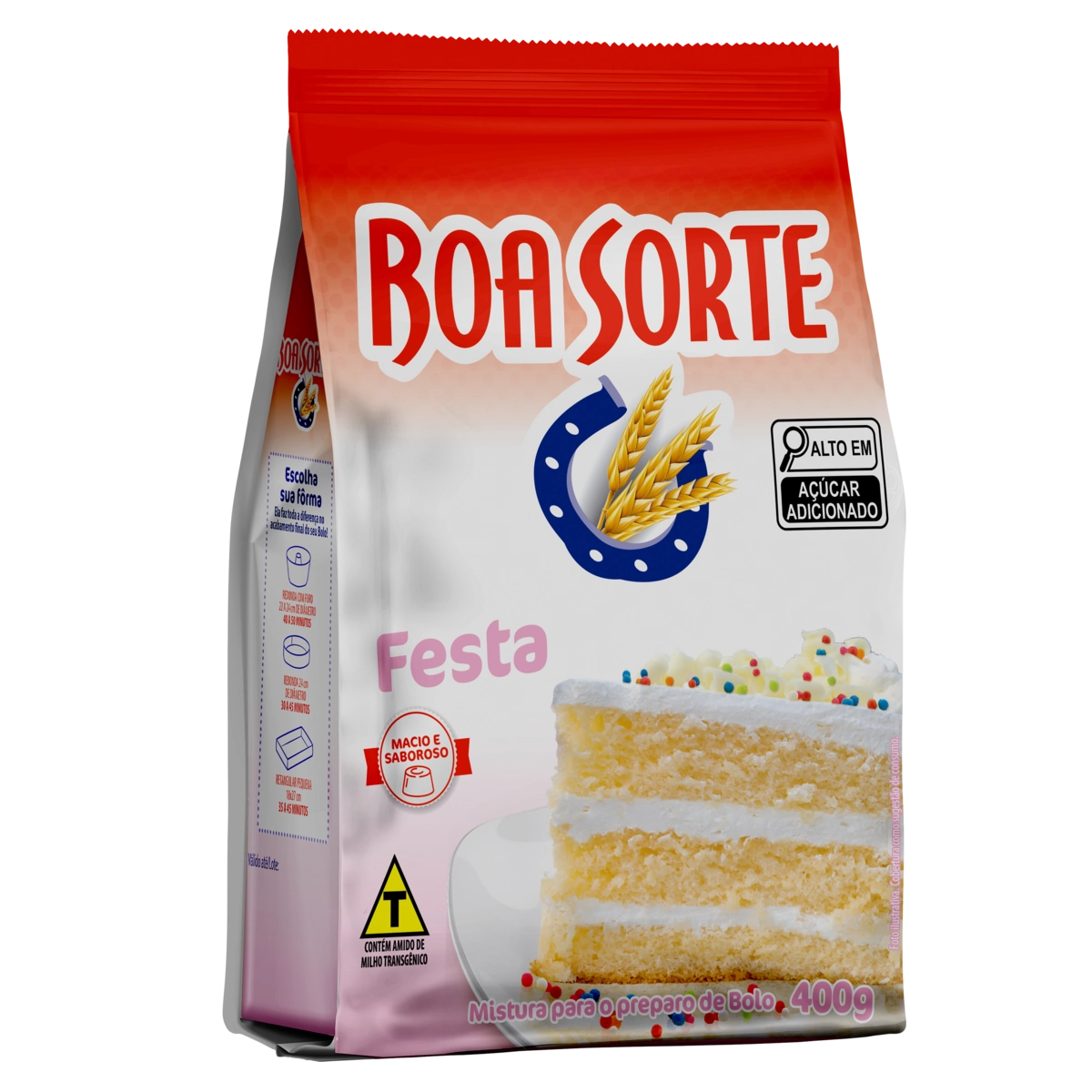Mistura Para Bolo Festa Boa Sorte Pacote 400g