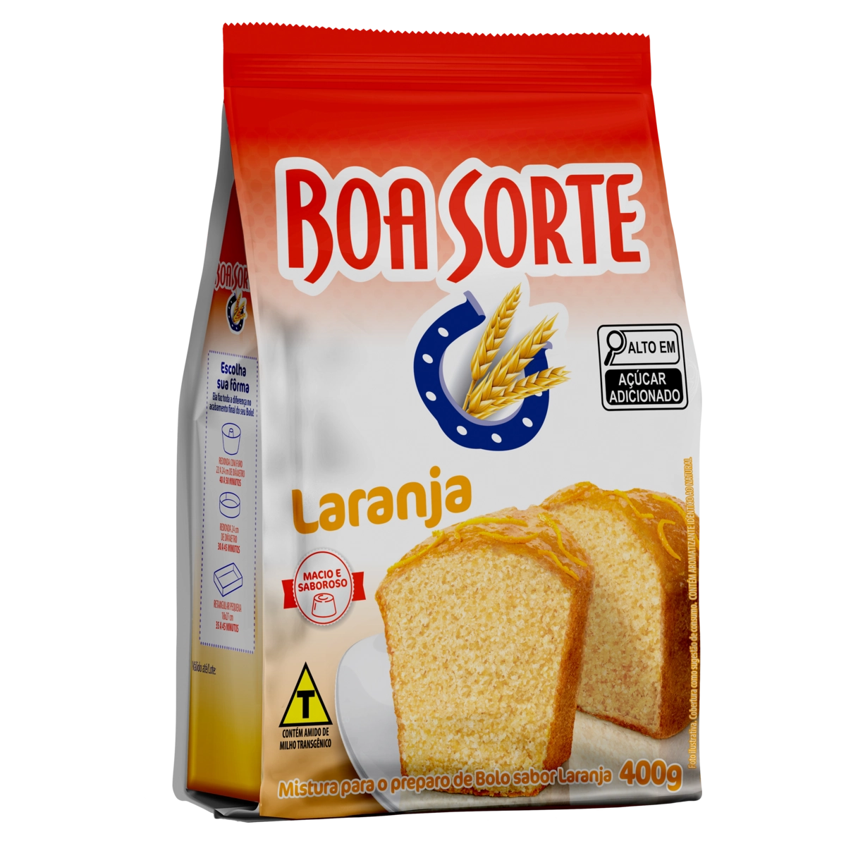 Mistura Para Bolo Laranja Boa Sorte Pacote 400g