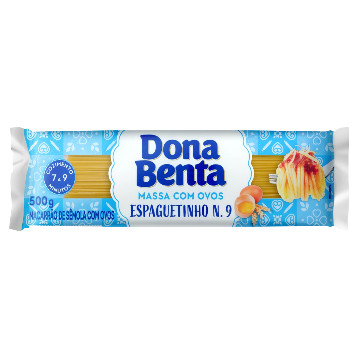 Macarrão De Sêmola Com Ovos Espaguetinho 9 Dona Benta Pacote 500g