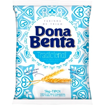 Farinha De Trigo Tipo 1 Tradicional Dona Benta Pacote 5kg