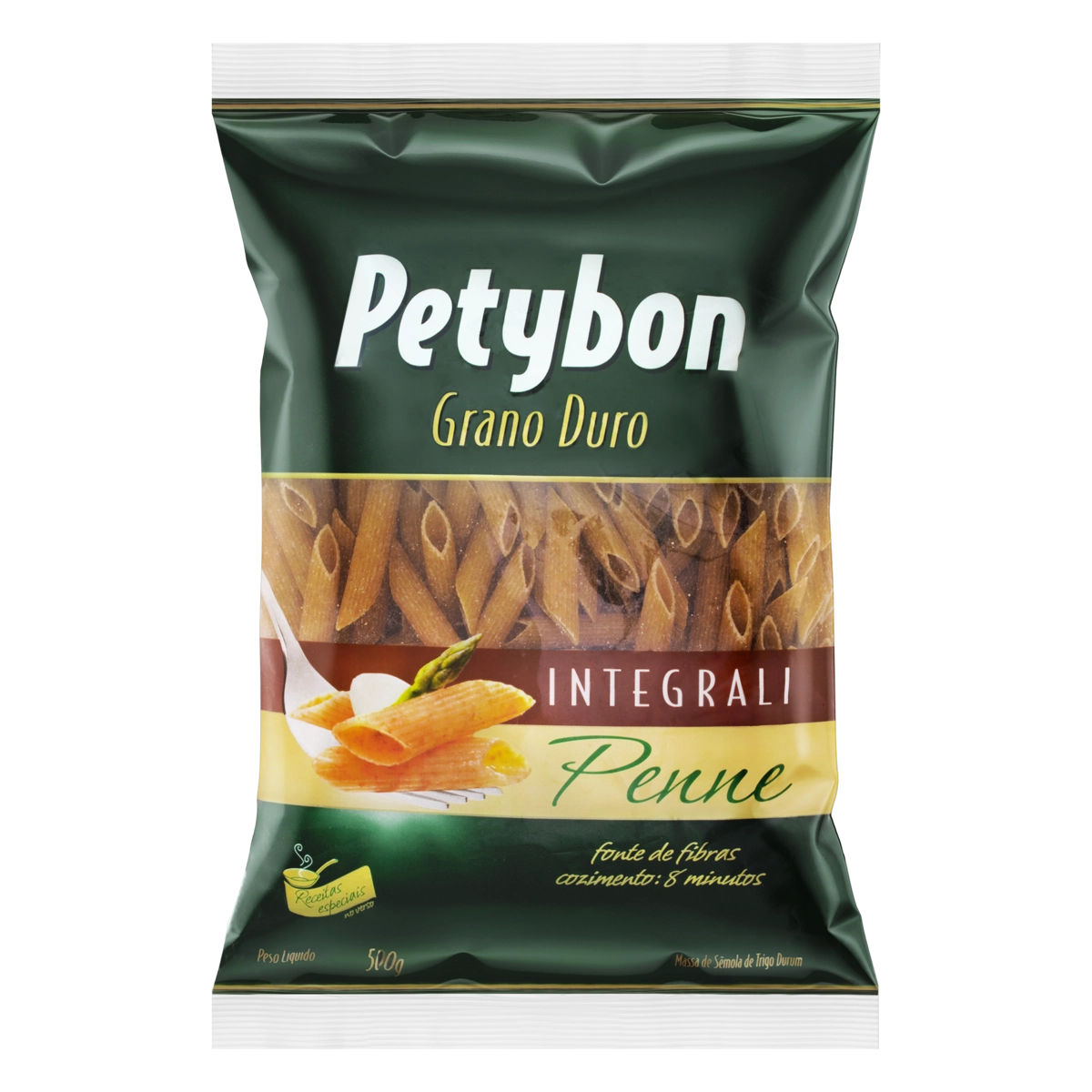 Macarrão De Sêmola De Trigo Grano Duro Integral Penne Petybon Pacote 500g