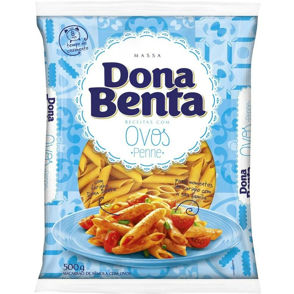 Macarrão De Sêmola Com Ovos Penne Dona Benta Pacote 500g