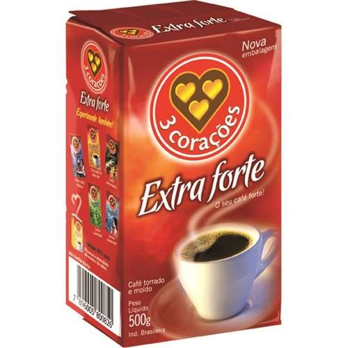 Café Torrado E Moído A Vácuo Extraforte 3 Corações Pacote 500g