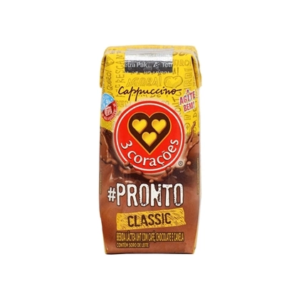 Bebida Láctea Uht Cappuccino Classic 3 Corações Caixa 190ml
