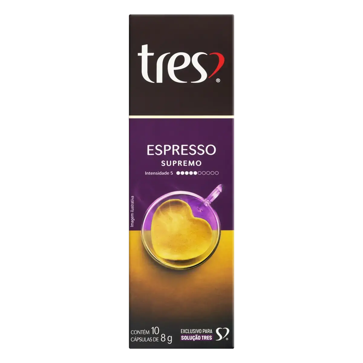 Café Em Cápsula Torrado E Moído Espresso Supremo Tres Caixa 80g 10 Unidades