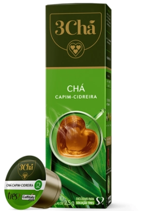 Chá Em Cápsula Capim Cidreira 3 Chá Caixa 25g 10 Unidades