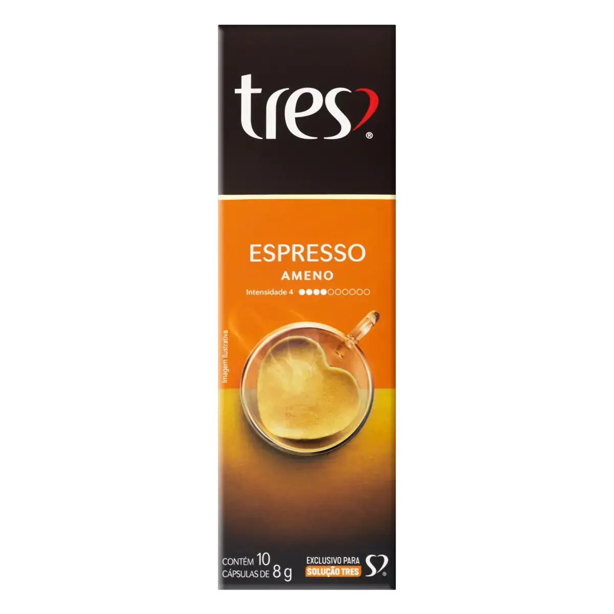 Café Em Cápsula Torrado E Moído Espresso Ameno Tres Caixa 80g 10 Unidades