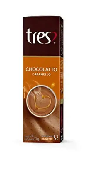 Chocolate Quente Em Cápsula Chocolatto Caramello 3 Corações Caixa 10 Unidades 11g Cada