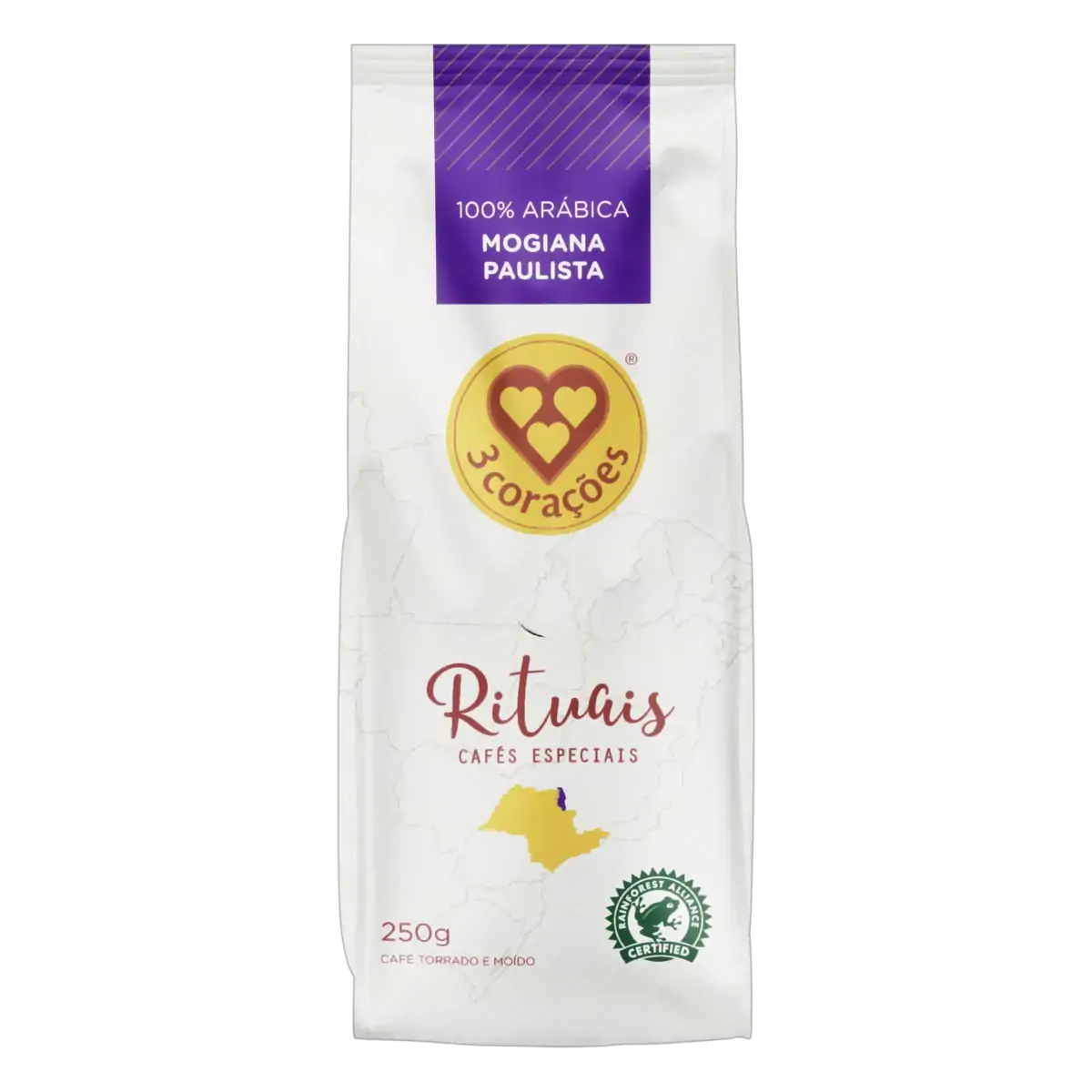 Café Torrado E Moído Mogiana Paulista 3 Corações Rituais Pacote 250g