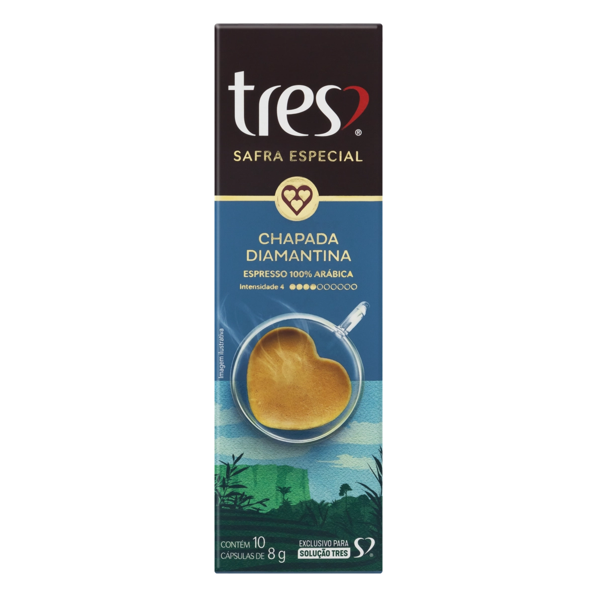 Café Em Cápsula Torrado E Moído Espresso Tres Safra Especial Caixa 80g 10 Unidades