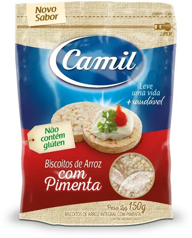 Biscoito.camil Arroz Integral Mini Pimenta