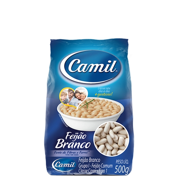 Feijão Branco Tipo 1 Camil Pacote 500g