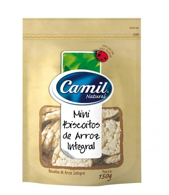 Mini Biscoito De Arroz Integral Camil