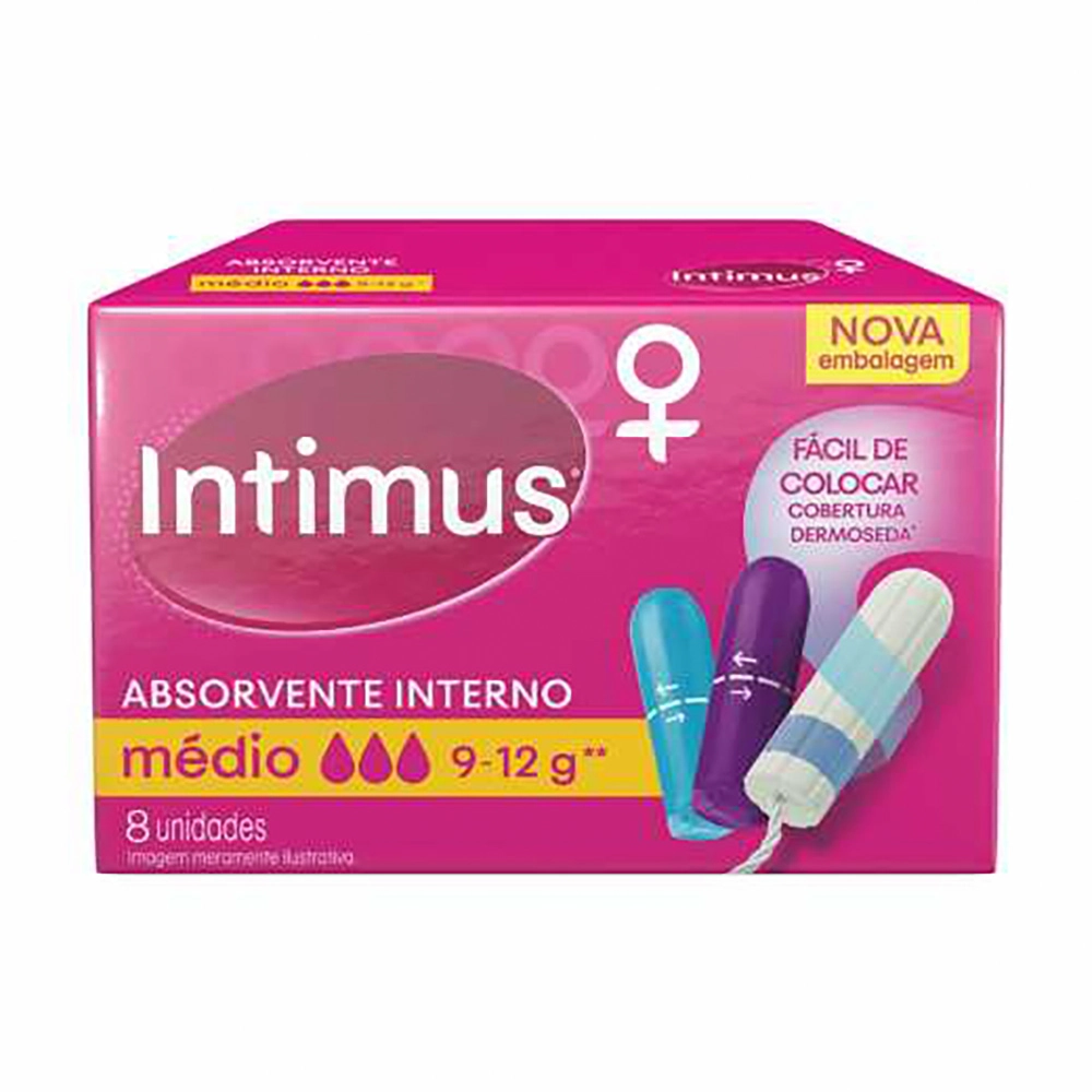 Absorvente Interno Intimus Médio Caixa 8 Unidades