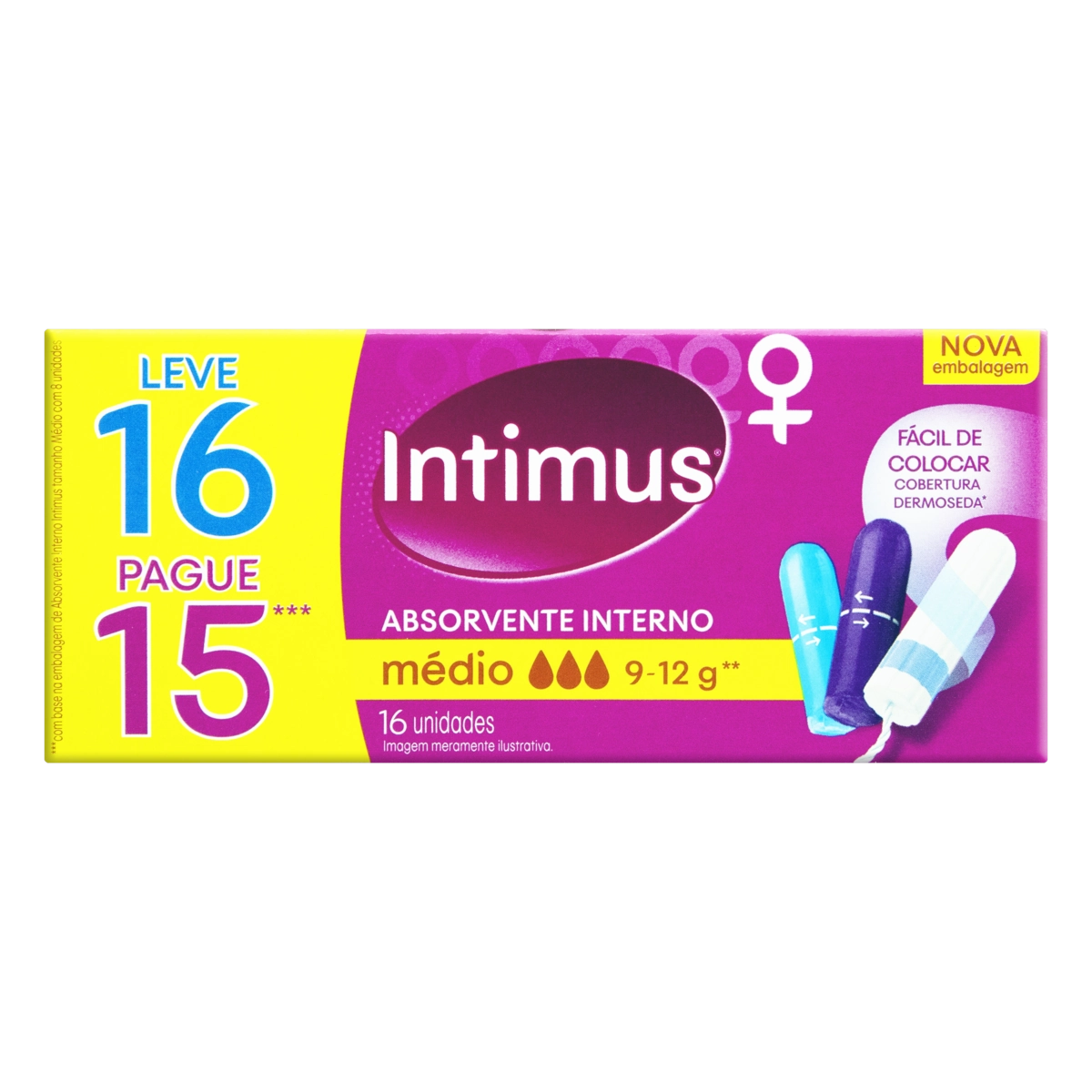 Interno Intimus Médio 16 Unidades