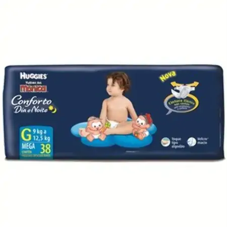 Huggies Turma Da Mônica Conforto Dia E Noite G Descartável 38 Unidades
