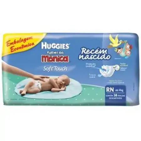 Huggies Turma Da Mônica Recém Nascido Rn 38 Unidades