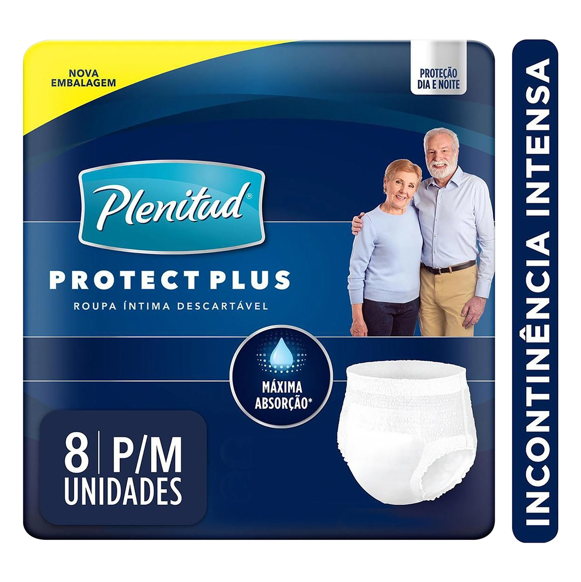 Roupa íntima Descartável Unissex Plenitud Plus P/m Pacote 8 Unidades