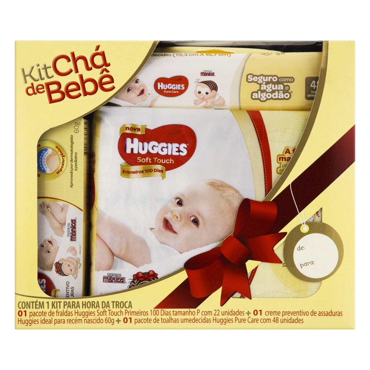 Kit Chá De Bebê Huggies Soft Touch 3 Unidades