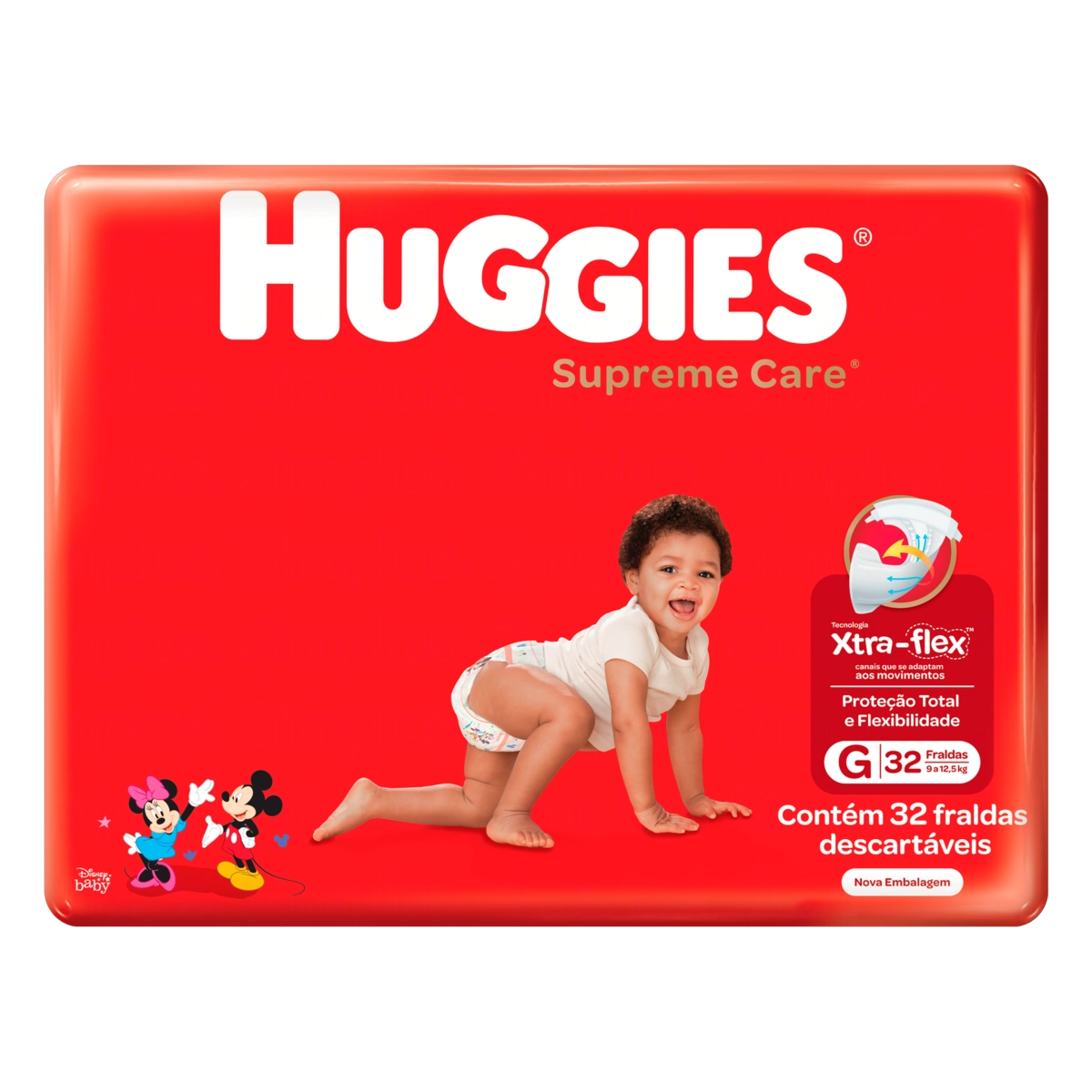 Fralda Descartável Infantil Huggies Supreme Care G Pacote 32 Unidades