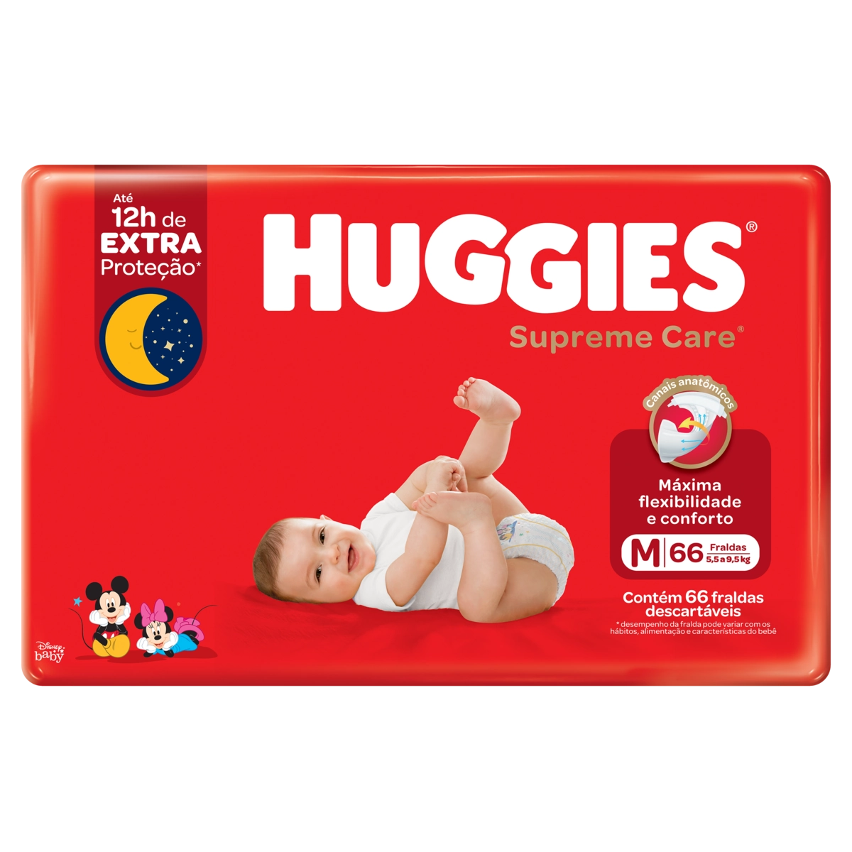 Fralda Descartável Infantil Huggies Supreme Care M Pacote 80 Unidades