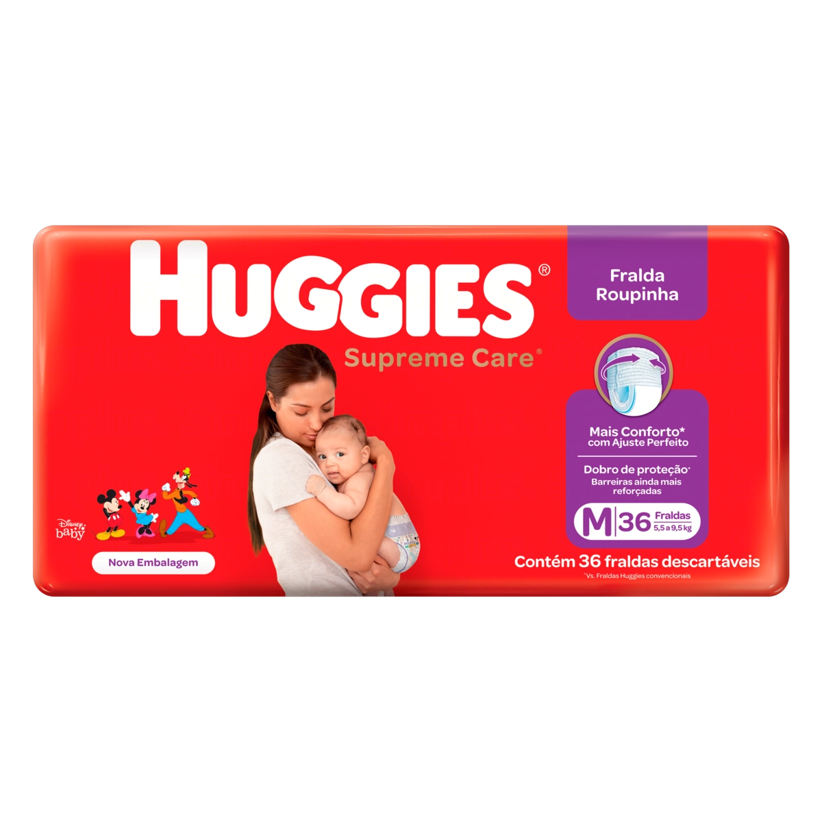 Fralda Descartável Infantil Roupinha Huggies Supreme Care M Pacote 36 Unidades