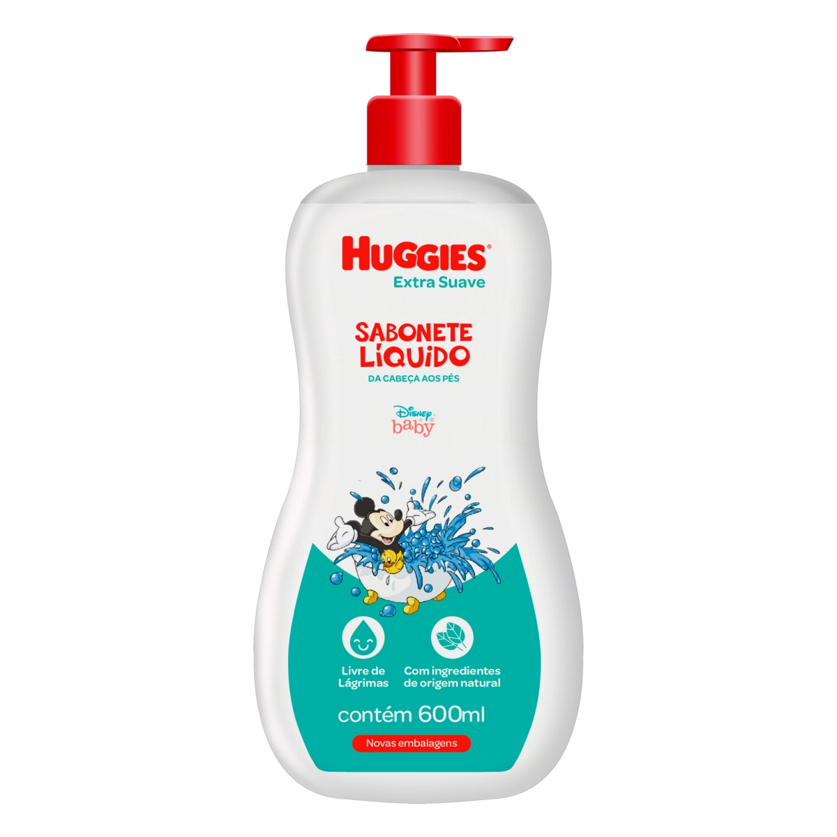 Sabonete Líquido Da Cabeça Aos Pés Extra Suave Disney Baby Huggies Frasco 600ml