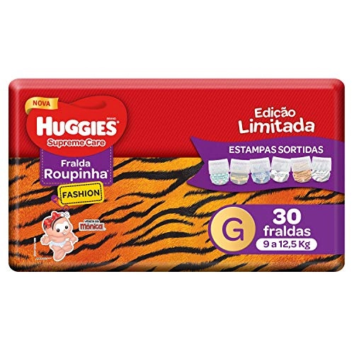 Fralda Descartável Infantil Roupinha Fashion Huggies Supreme Care G Pacote 30 Unidades