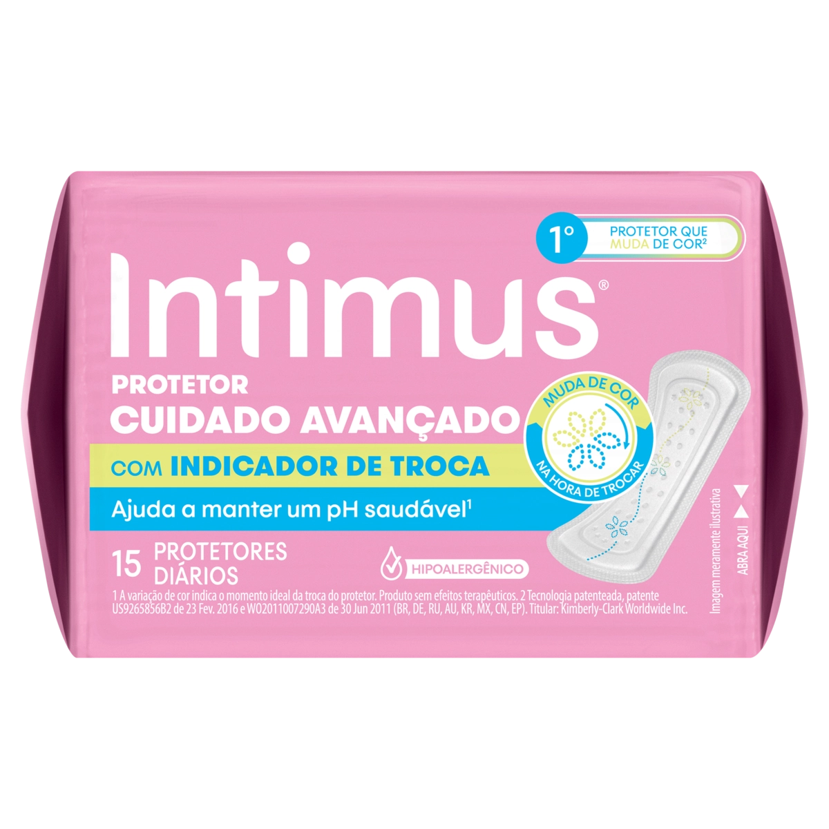 Protetor Diário Suave Intimus Cuidado Avançado Pacote 15 Unidades