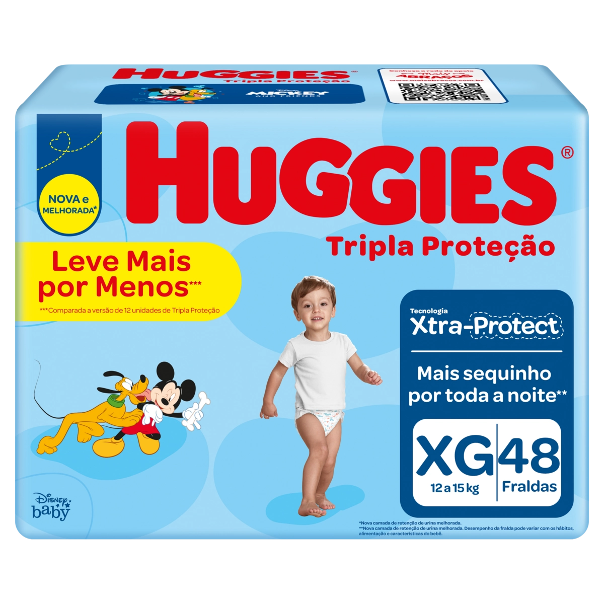 Fralda Descartável Infantil Huggies Tripla Proteção Xg Pacote 48 Unidades Leve Mais Pague Menos