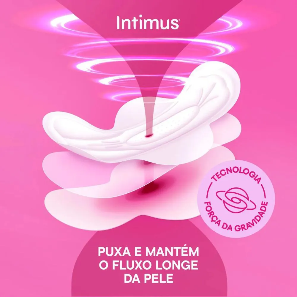 Absorvente Com Abas Seca Intimus Tripla Proteção Pacote 42 Unidades Leve Mais Pague Menos