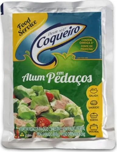 Atum Em Pedaços Em óleo Coqueiro Sachê 456g